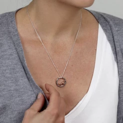 Mooch..... Peace Of Mind Silver Plated Hoop Rose Gold Stars Necklace Gifts For Teachers