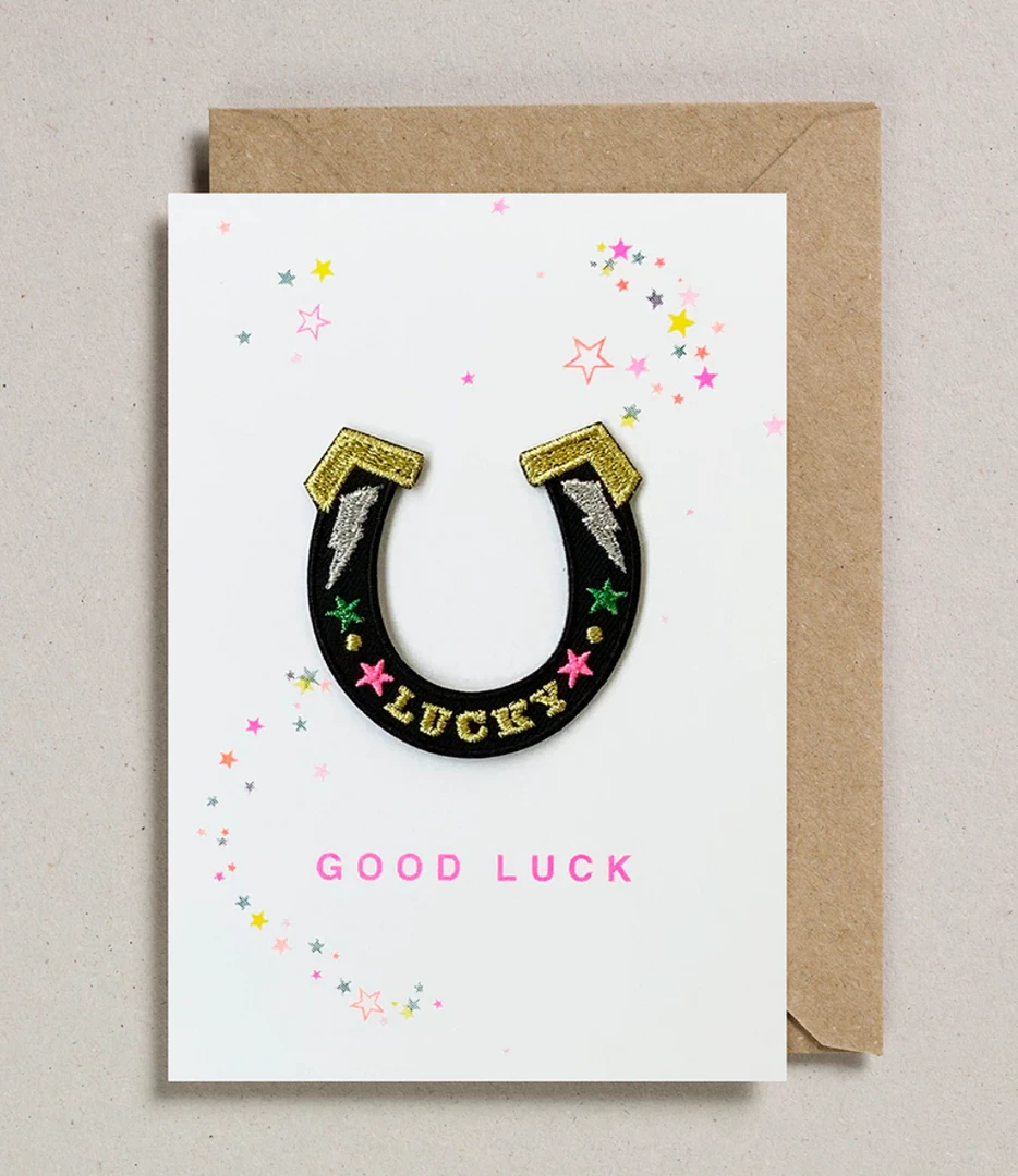Mooch..... Greetings Cards Iron On Patch Card Lucky Horseshoe Mooch..... Greetings Cards Iron On Patch Card Lucky Horseshoe