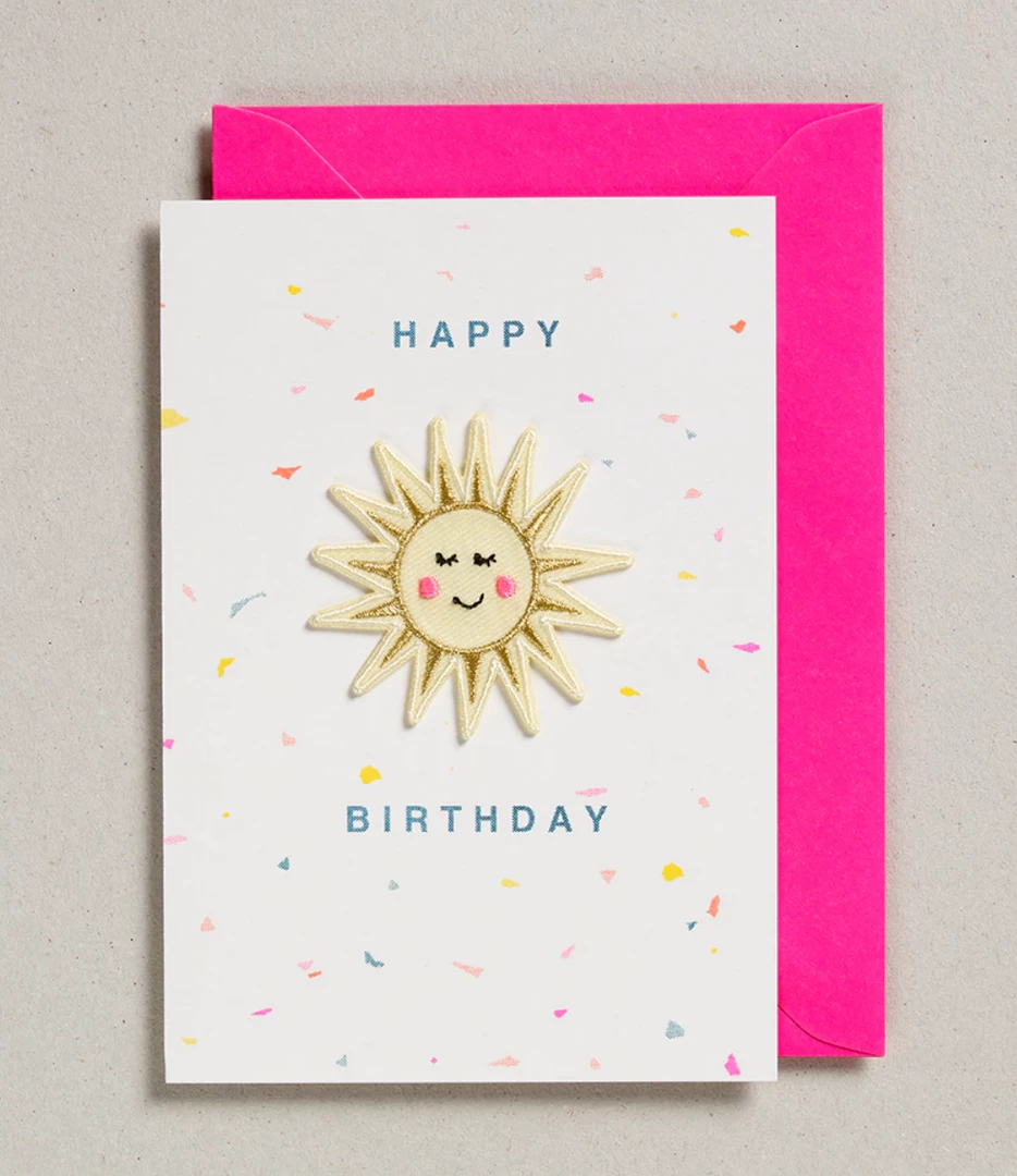 Mooch..... Greetings Cards Iron On Patch Card Happy Birthday Sun Mooch..... Greetings Cards Iron On Patch Card Happy Birthday Sun