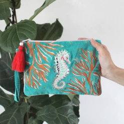 Mooch..... New Arrivals House Of Disaster Coral Seahorse Clutch Bag