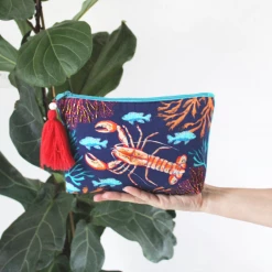 Mooch..... House Of Disaster Embroidered Lobster Make Up Bag New Arrivals