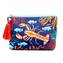 Mooch..... House Of Disaster Embroidered Lobster Make Up Bag New Arrivals
