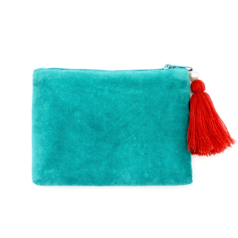 Mooch..... House Of Disaster Cotton Embroidered Crab Coin Purse Mooch..... House Of Disaster Cotton Embroidered Crab Coin Purse