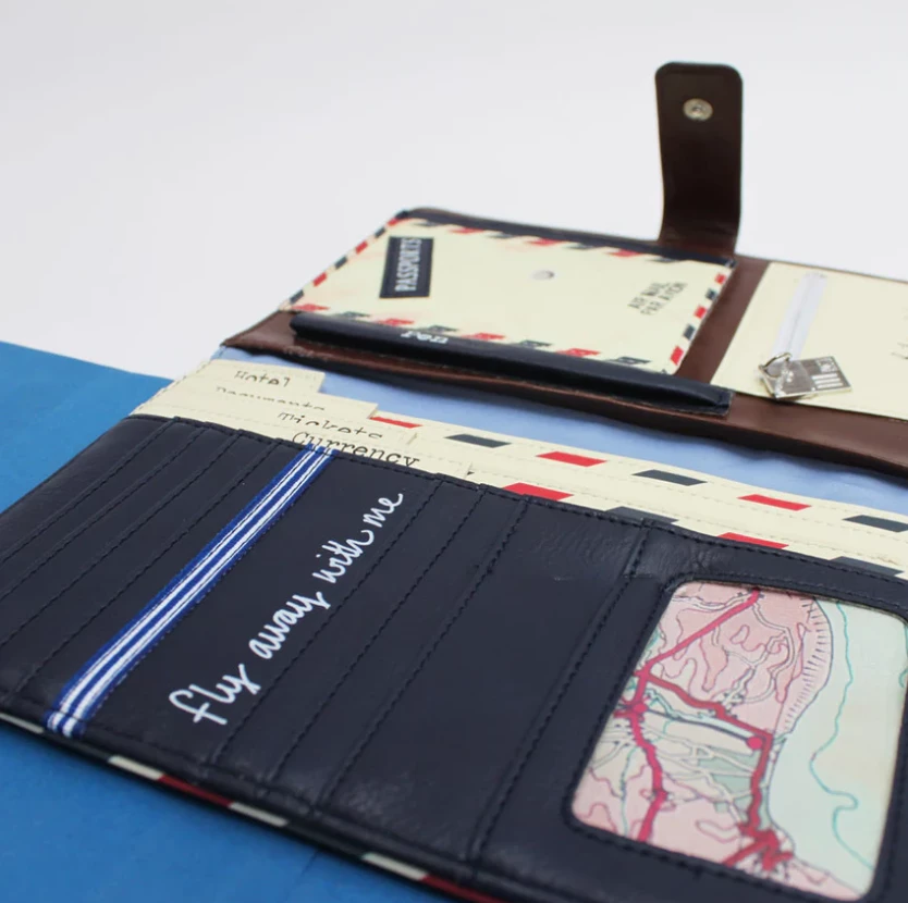 Mooch..... House Of Disaster Paper Plane Cream Travel Wallet Mooch..... House Of Disaster Paper Plane Cream Travel Wallet