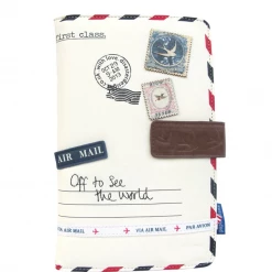 Mooch..... House Of Disaster Paper Plane Cream Travel Wallet