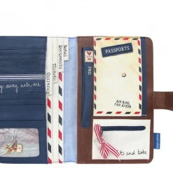 Mooch..... House Of Disaster Paper Plane Cream Travel Wallet